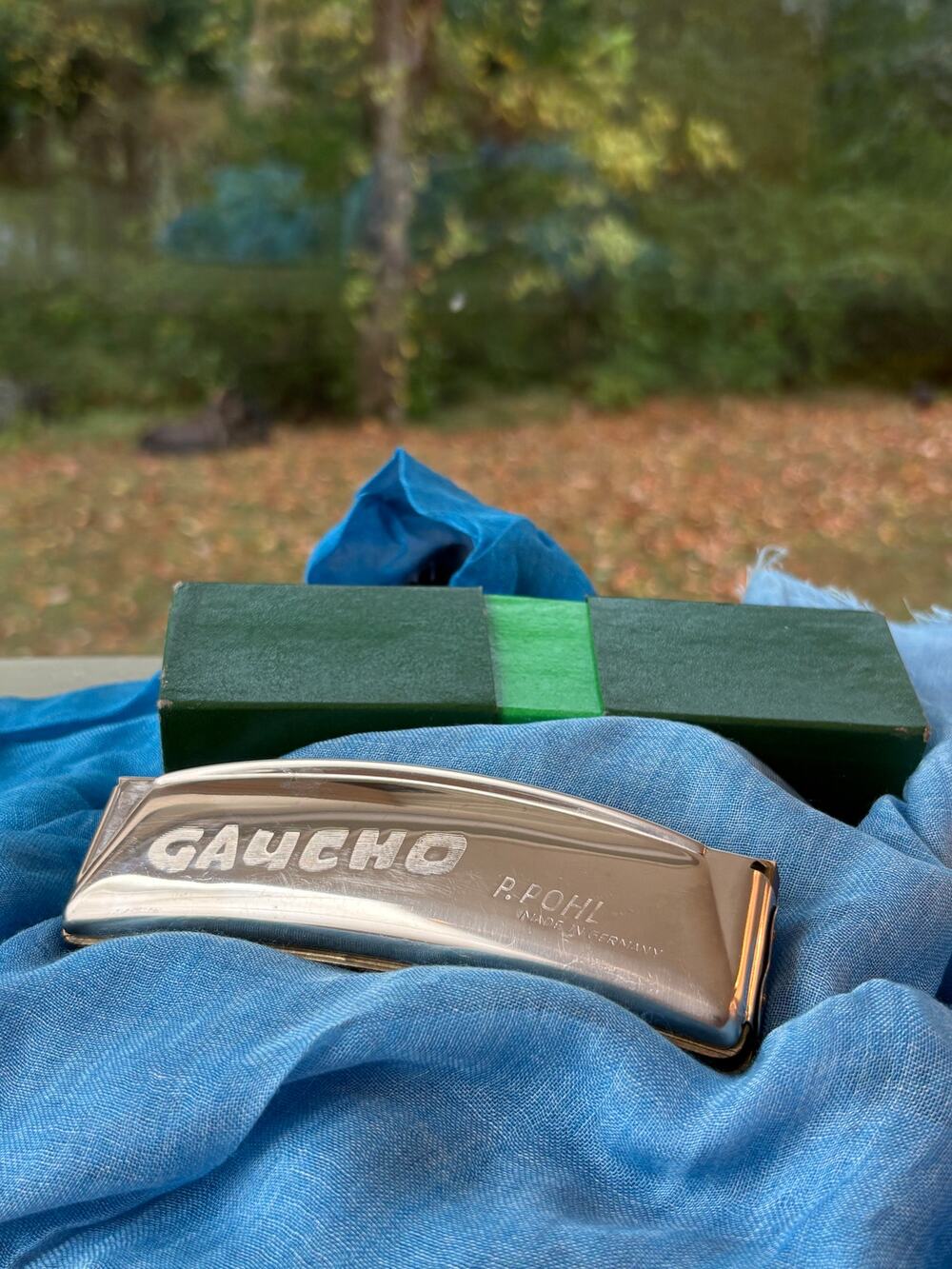 Vintage P Pohl GAUCHO Harmonica Made in Germany w/ Original Box - 12 Double Hole